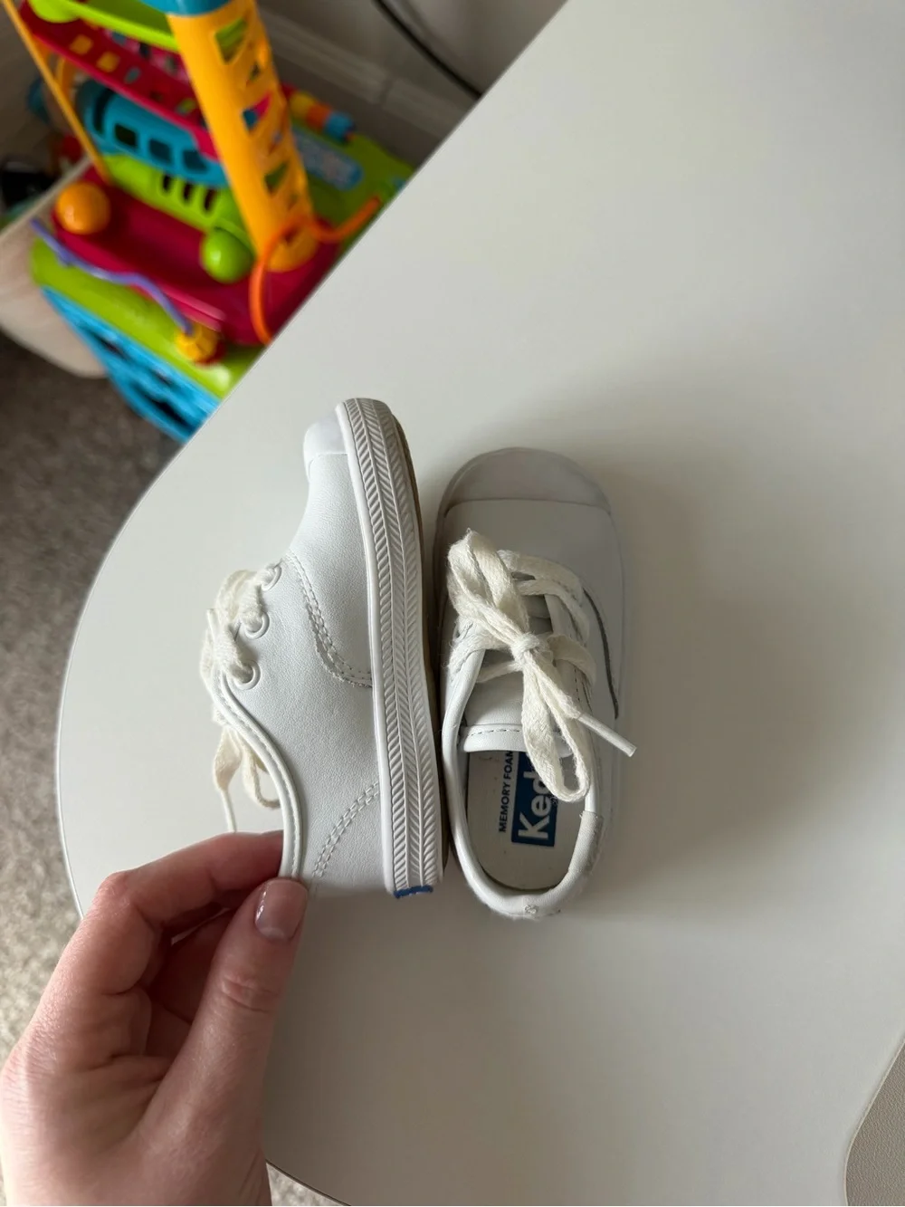 Keds Kids White Lace-Up Sneakers